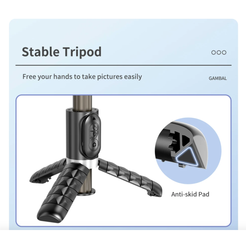 Q18 Selfie Stick Rotation 360 Prise de vue créative Trépied pour smartphones Photographie mobile innovante
