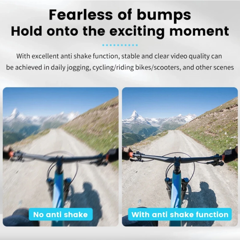 Caméra WiFi Pouce HD 1080P Sport Portable, Enregistreur Vidéo Moto Animaux 120° Grand-Angle