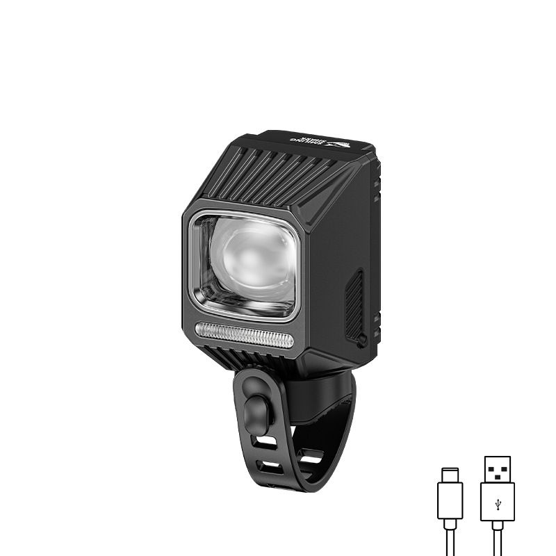 Phare de vélo SMILING SHARK EVO1700 LED rechargeable USB-C alliage aluminium modes multiples étanchéité à vie