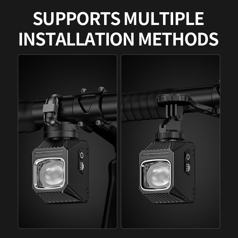 Phare de vélo SMILING SHARK EVO1700 LED rechargeable USB-C alliage aluminium modes multiples étanchéité à vie