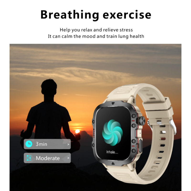 Montre Intelligente Hommes QX11 | Smartwatch Sport 1.96