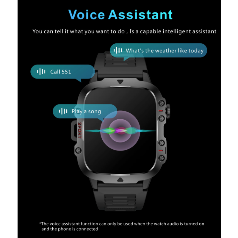 Montre Intelligente Hommes QX11 | Smartwatch Sport 1.96