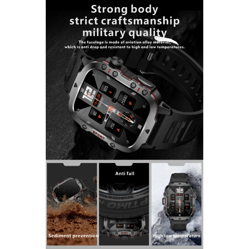 Montre Intelligente Hommes QX11 | Smartwatch Sport 1.96