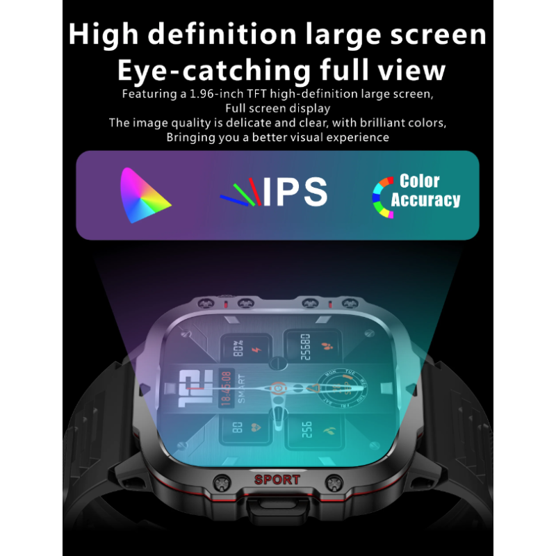 Montre Intelligente Hommes QX11 | Smartwatch Sport 1.96