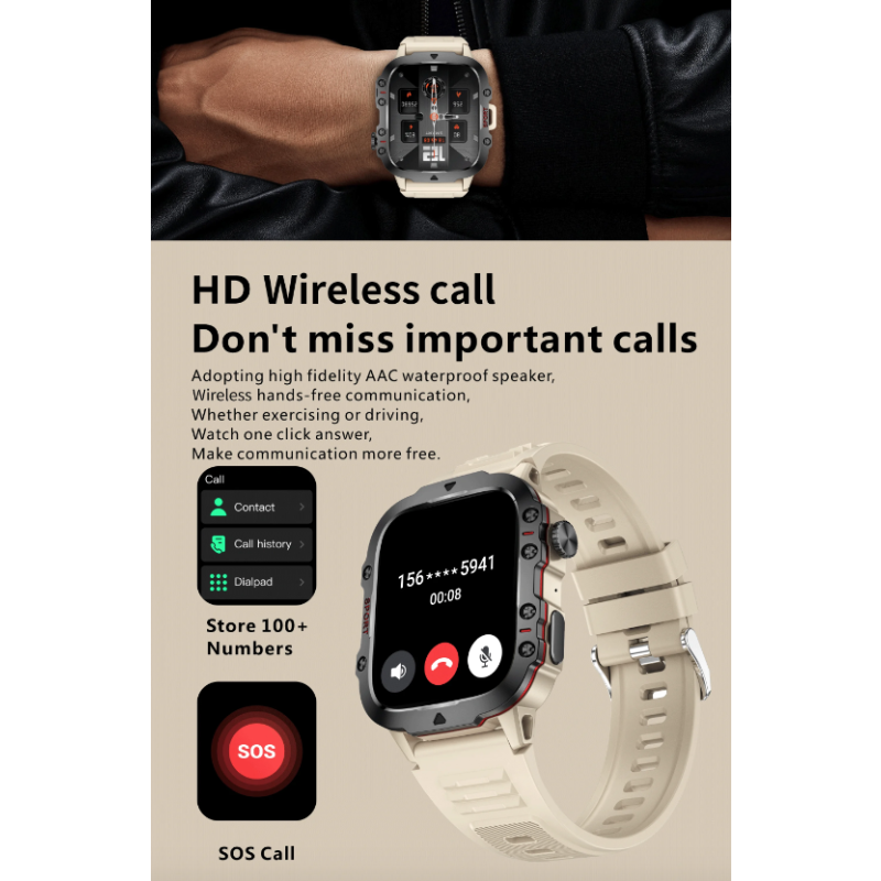 Montre Intelligente Hommes QX11 | Smartwatch Sport 1.96