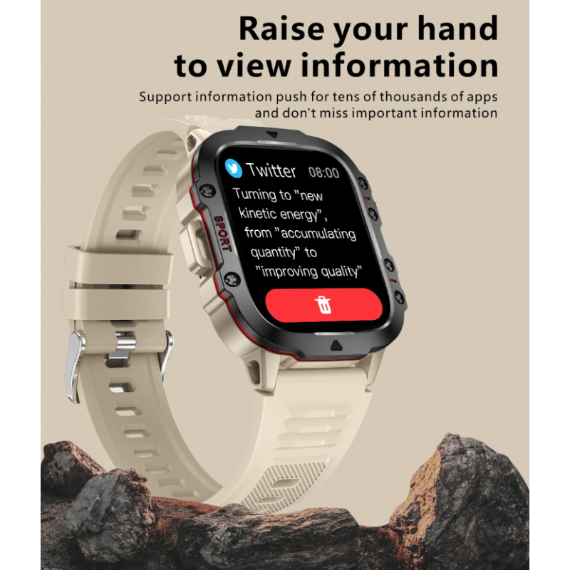 Montre Intelligente Hommes QX11 | Smartwatch Sport 1.96