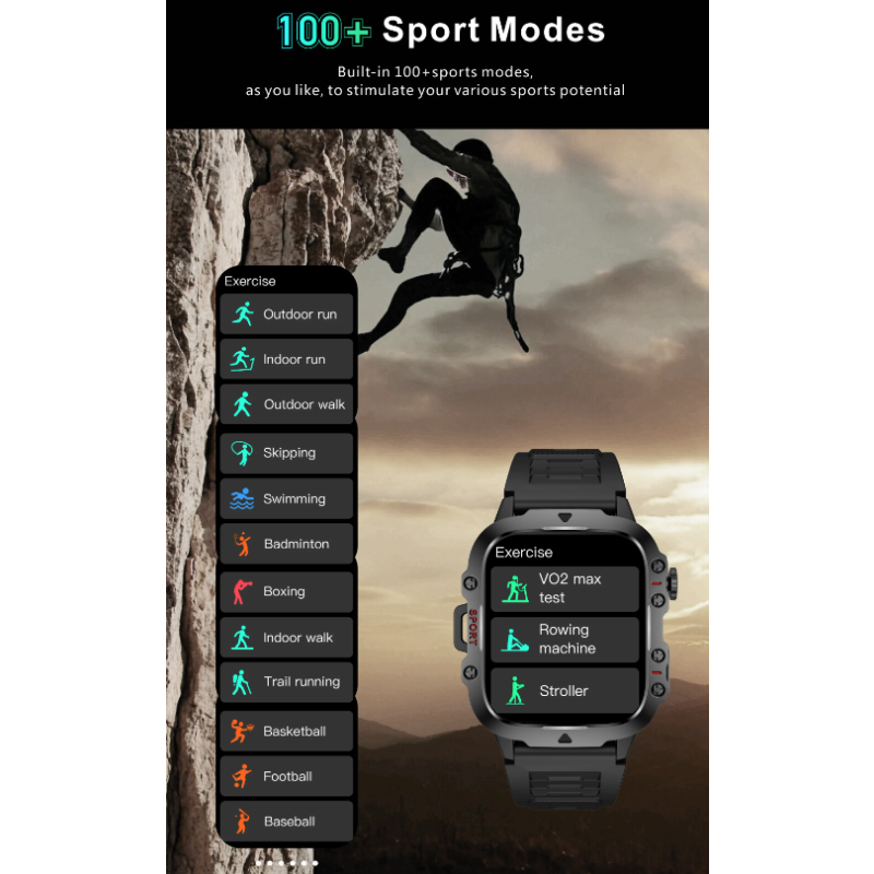 Montre Intelligente Hommes QX11 | Smartwatch Sport 1.96