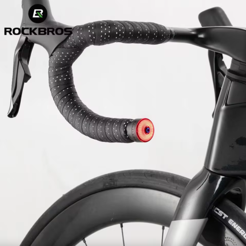 Sécurité Vélo ROCKBROS R0: Feu Arrière Embout Guidon Type-C. Lumière VTT/Route Cyclisme, Visibilité Maximale.