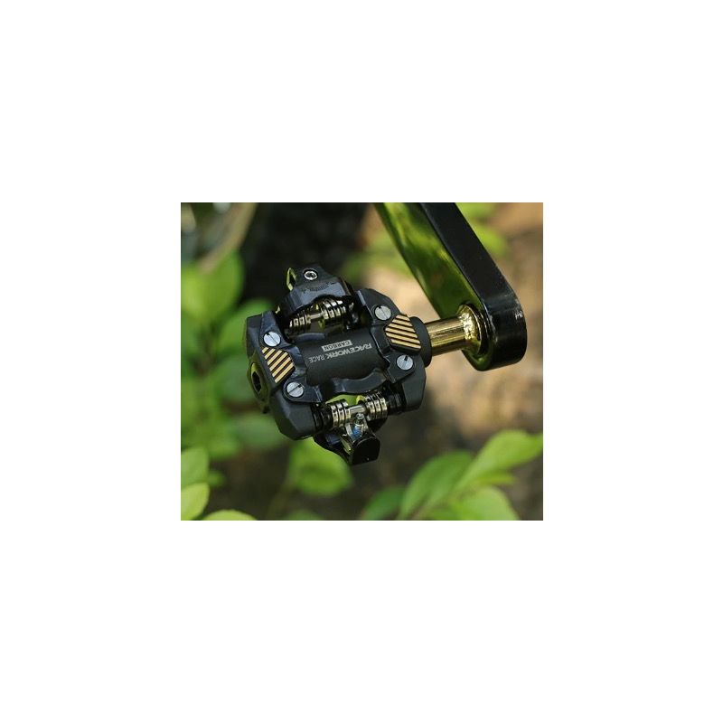 Pédales VTT SPD RACEWORK en acier chromé et carbone durable confort et performance pour cyclisme tout-terrain