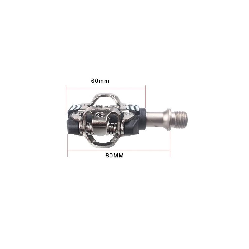 Pédales VTT SPD RACEWORK en acier chromé et carbone durable confort et performance pour cyclisme tout-terrain