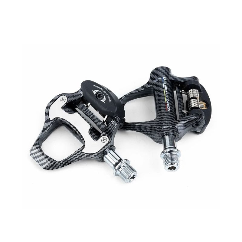 RACEWORK pédale de vélo ultra-légère fibre de carbone compatible SPD Keo passionnés de cyclisme haute performance