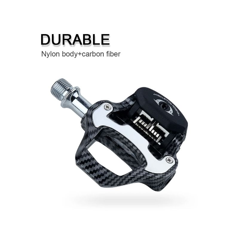 RACEWORK pédale de vélo ultra-légère fibre de carbone compatible SPD Keo passionnés de cyclisme haute performance