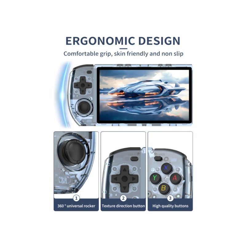 POWKIDDY RGB10 MAX3 console rétro-gaming écran IPS 5 pouces jeu open-source avec puce RK3566 haute performance