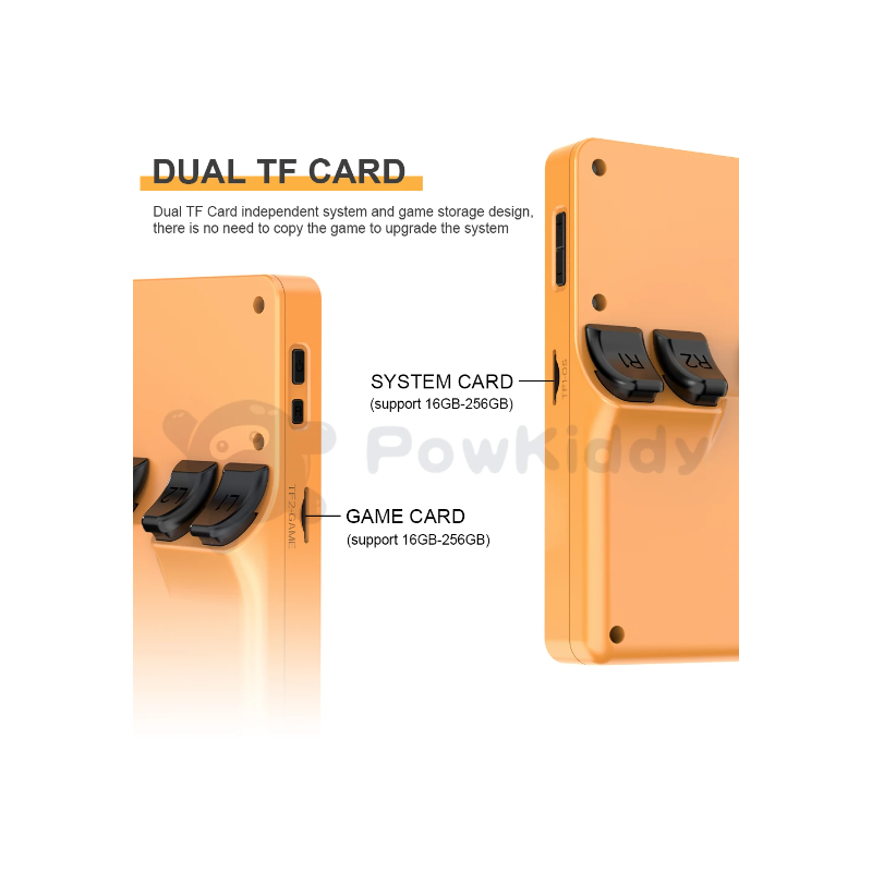 Console rétro POWKIDDY RGB20S avec écran 3,5 pouces pour gaming portable système open source RK3326