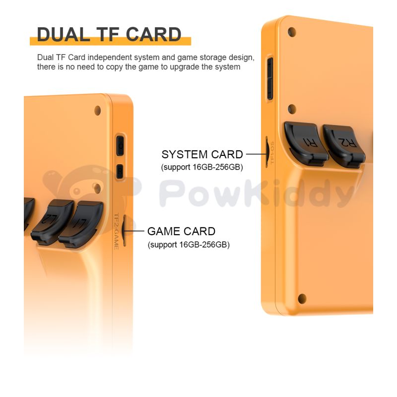 POWKIDDY RGB20S console portable rétro-gaming écran IPS 3.5 pouces système open source cadeau pour enfants