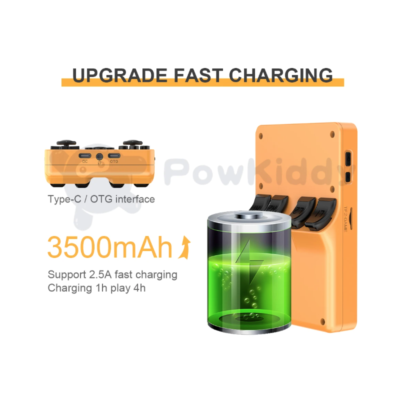 Console rétro POWKIDDY RGB20S avec écran 3,5 pouces pour gaming portable système open source RK3326