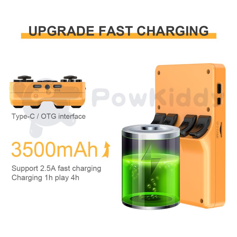 POWKIDDY RGB20S console portable rétro-gaming écran IPS 3.5 pouces système open source cadeau pour enfants