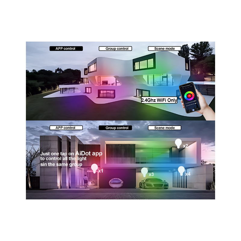 Plafonnier intelligent 24W Tuya Zigbee lampe de plafond LED salon contrôle vocal Alexa maison intelligente