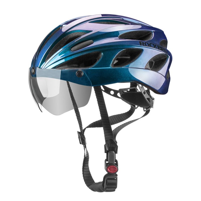 Casque de vélo ROCKBROS EPS respirant ultraléger sécurité cycliste VTT lunettes magnétiques système ventilation