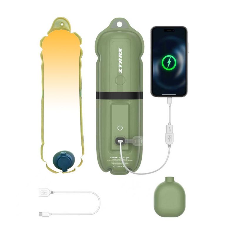 ZTARX Lanterne Solaire Gonflable IP66 - Camping, Randonnée, Urgence - Portable, Étanche, USB Rechargeable
