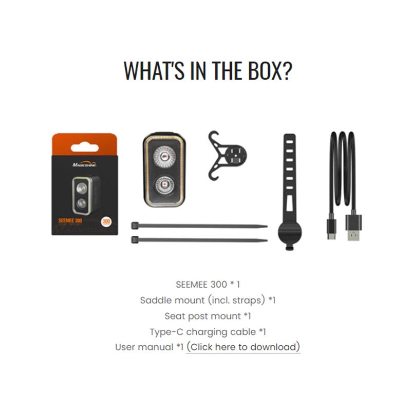 Magicshine SEEMEE300 feu arrière intelligent IPX6 visibilité 360° 300 lumens sécurité cycliste OptiTracing Light