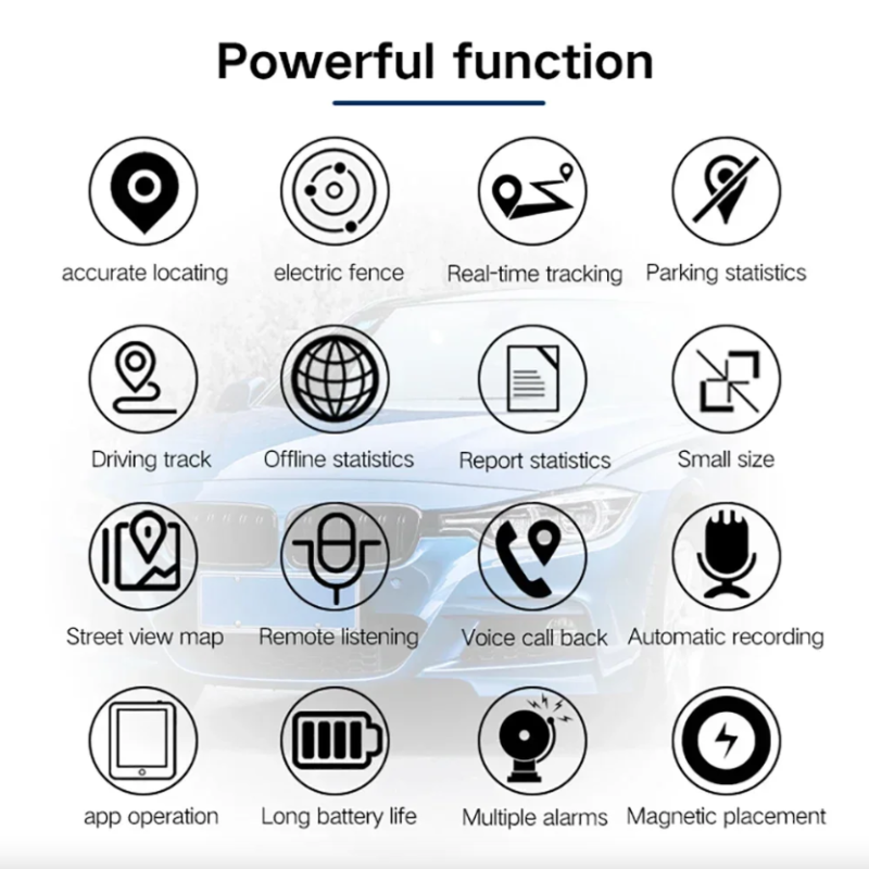 Mini GPS Fixation Magnétique Forte Suivi Temps Réel Voiture Moto Camion Localisateur Longue Durée Batterie