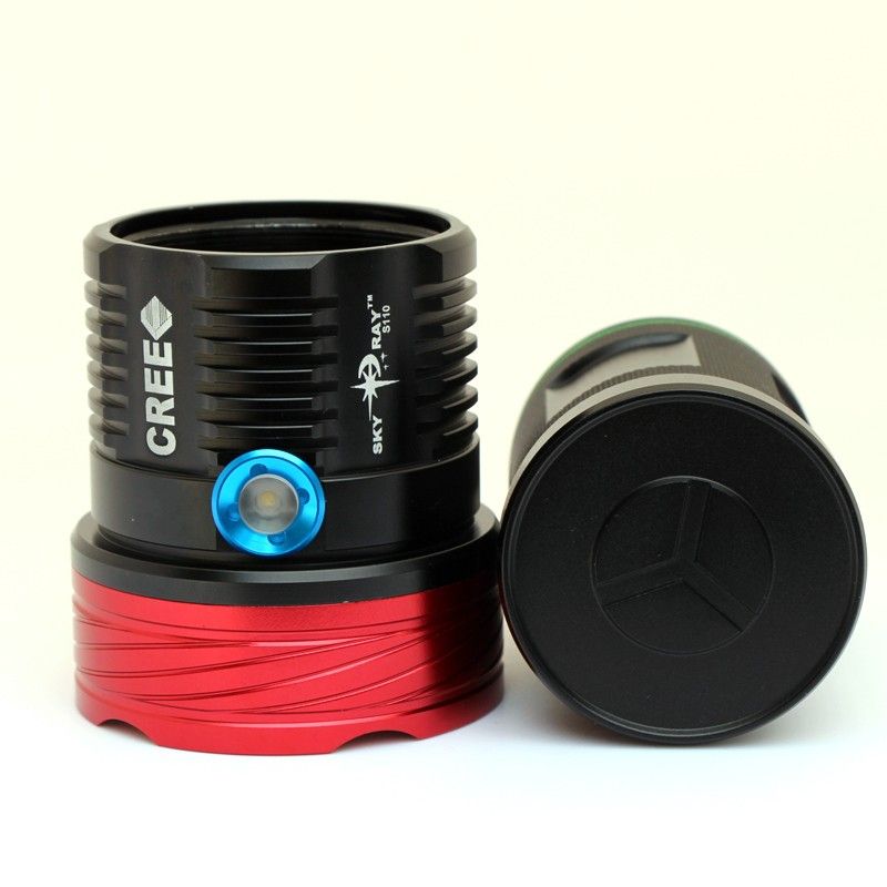 Lampe de poche LED Sky Ray S110 10 000 lumens alliage d'aluminium 6061T éclairage super brillant outdoor accessoires