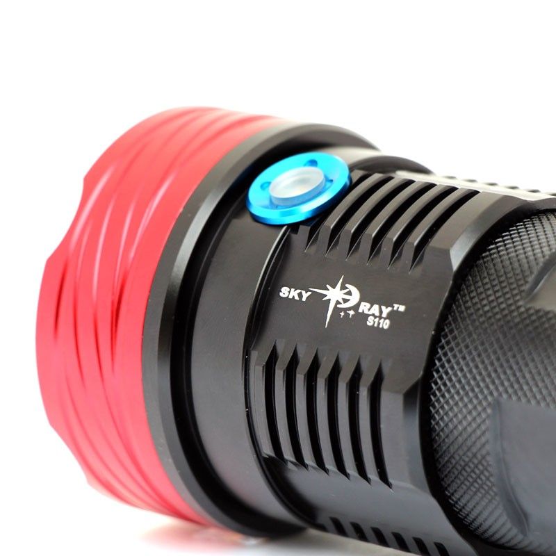 Lampe de poche LED Sky Ray S110 10 000 lumens alliage d'aluminium 6061T éclairage super brillant outdoor accessoires