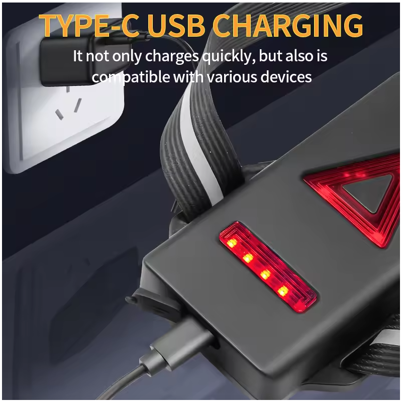 Course nocturne sûre ! Lampe poitrine LED 500 lumens étanche, Phare réglable. Lumière avertissement.