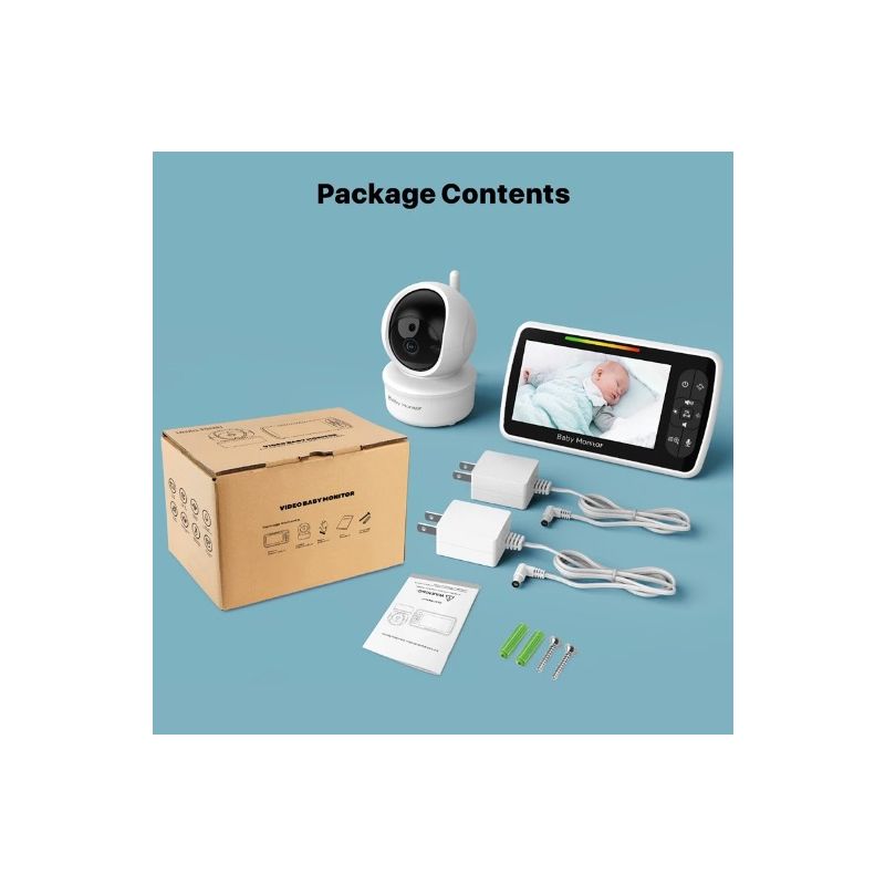 Moniteur bébé 5 pouces caméra SM650 vidéo HD 720P audio bidirectionnel surveillance infantile batterie longue durée