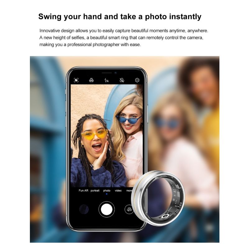 Bague intelligente multifonctionnelle suivi de santé analyse du sommeil compagnon élégant pour passionnés de fitness