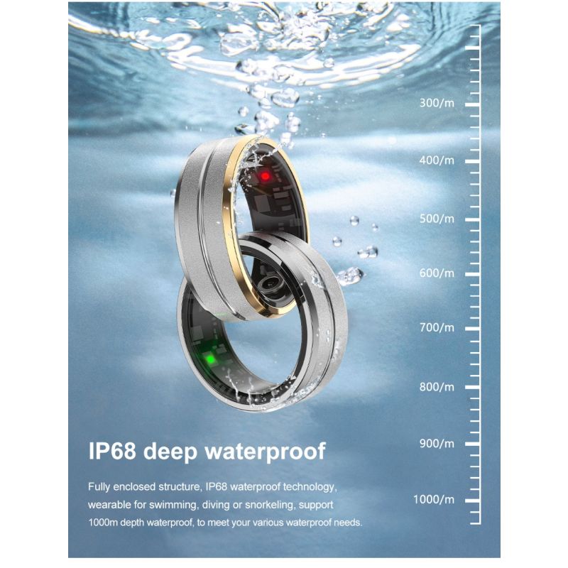 Bague intelligente multifonctionnelle suivi de santé analyse du sommeil compagnon élégant pour passionnés de fitness