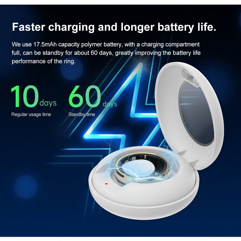 Bague intelligente multifonctionnelle suivi de santé analyse du sommeil compagnon élégant pour passionnés de fitness