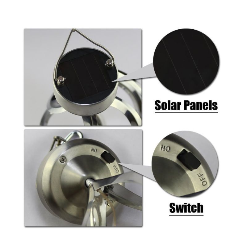 Carillons Éoliens LED Lumières Solaires Décorations Extérieures Ambiance Magique Résistant aux Intempéries