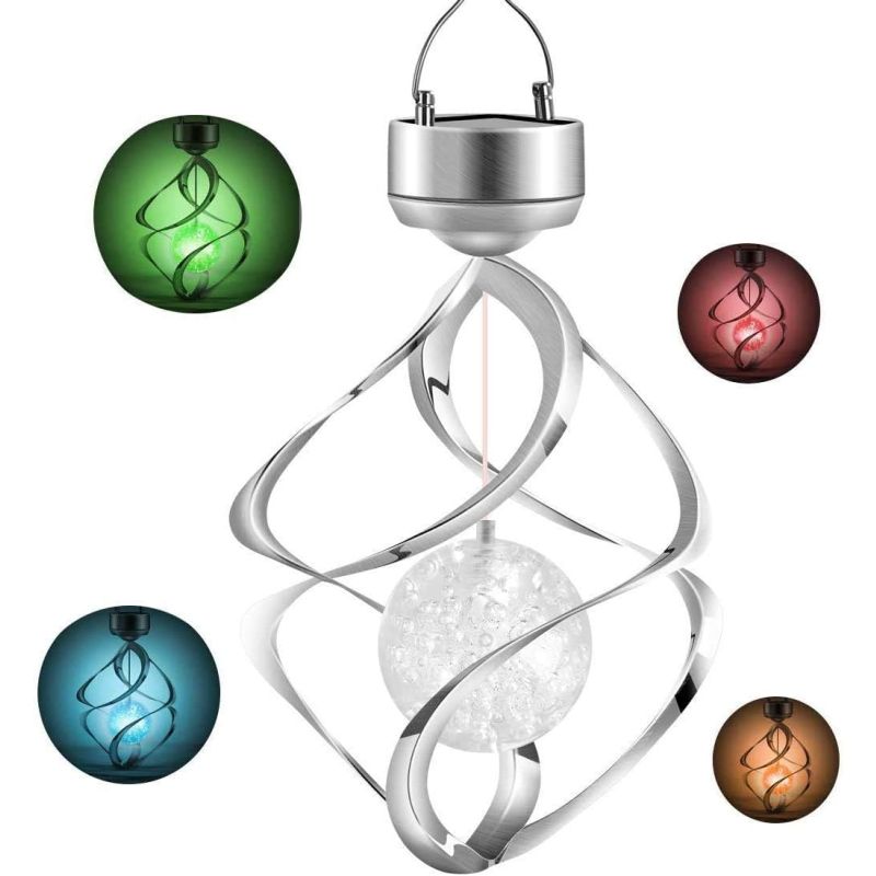 Carillons Éoliens LED Lumières Solaires Décorations Extérieures Ambiance Magique Résistant aux Intempéries