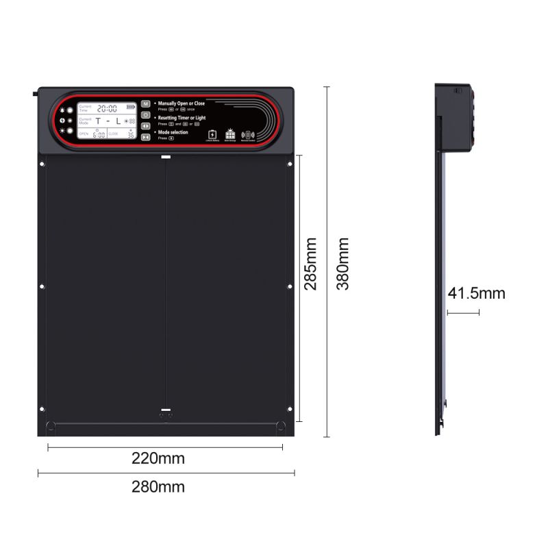 Porte de poulailler automatique solaire avec chargement USB pour gestion écologique et soin durable des volailles
