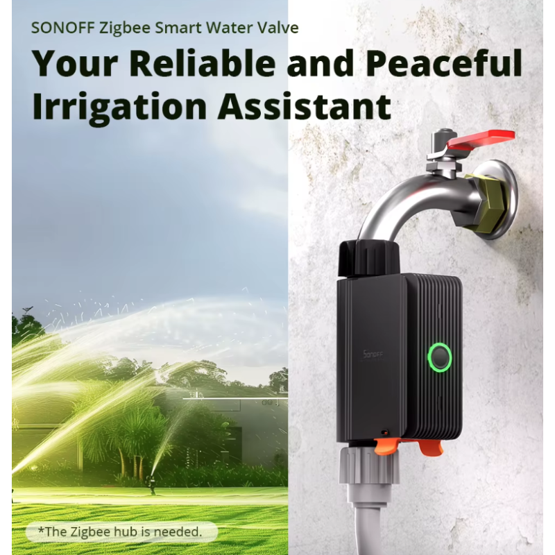 Vanne d'eau intelligente SONOFF SWV Zigbee 3.0 Système d'irrigation automatique Installation facile eWeLink
