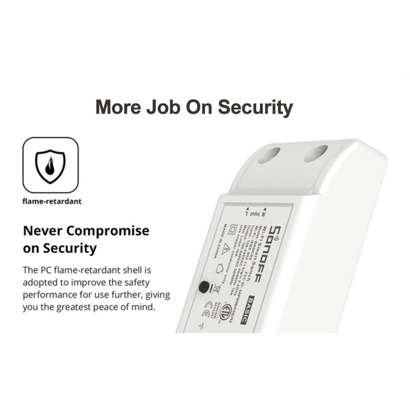 SONOFF Basic R2 Module Commutateur Wifi pour Maison Intelligente Contrôle à Distance et Minuterie Alexa Google
