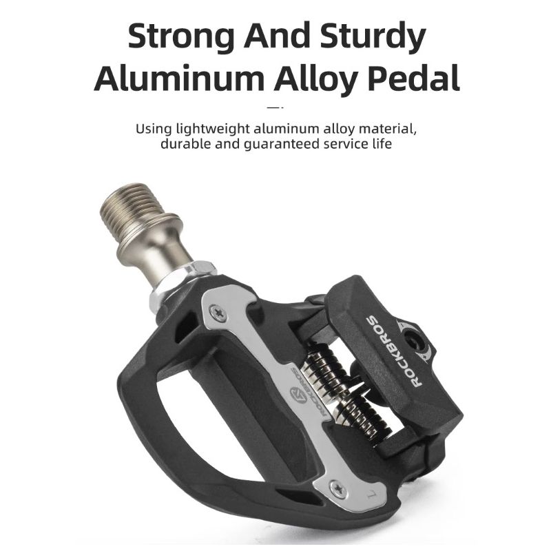 Pédales ROCKBROS SPD-SL ultralégères en alliage aluminium pour vélo de route stabilité améliorée et cyclisme léger