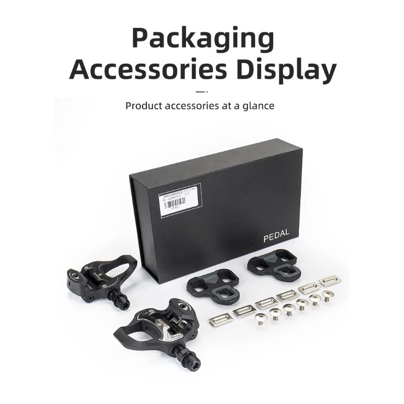 Pédales ROCKBROS SPD-SL ultralégères en alliage aluminium pour vélo de route stabilité améliorée et cyclisme léger