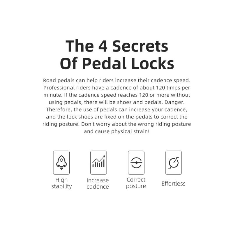 Pédales ROCKBROS SPD-SL ultralégères en alliage aluminium pour vélo de route stabilité améliorée et cyclisme léger