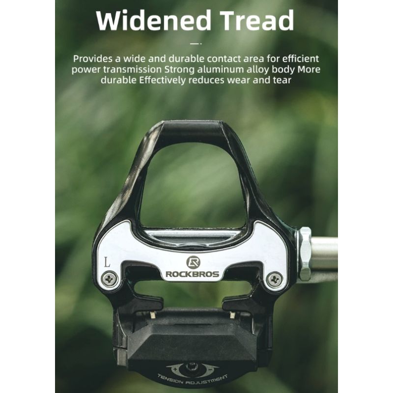 Pédales ROCKBROS SPD-SL ultralégères en alliage aluminium pour vélo de route stabilité améliorée et cyclisme léger