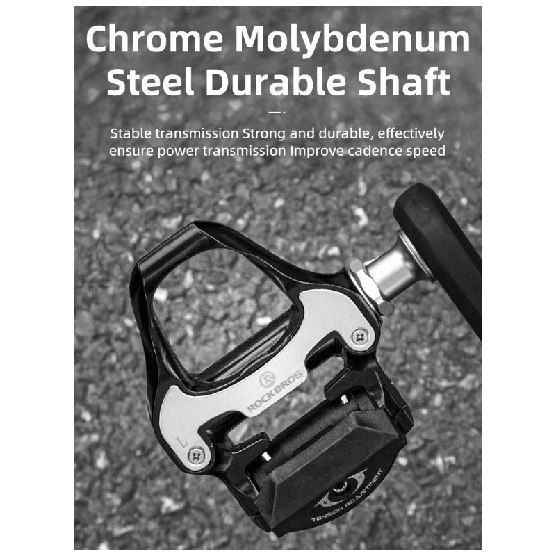 Pédales ROCKBROS SPD-SL ultralégères en alliage aluminium pour vélo de route stabilité améliorée et cyclisme léger