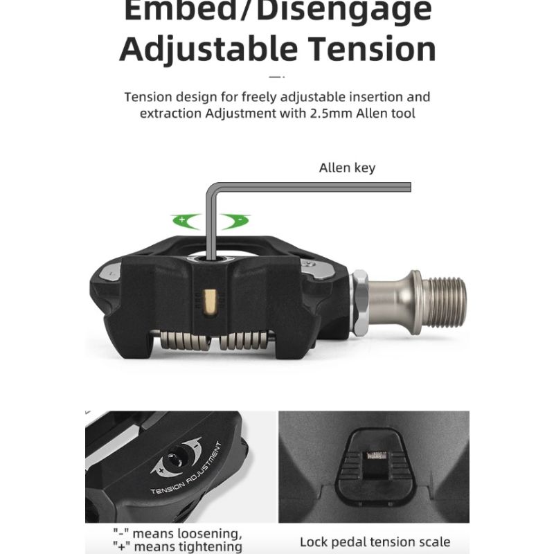 Pédales ROCKBROS SPD-SL ultralégères en alliage aluminium pour vélo de route stabilité améliorée et cyclisme léger