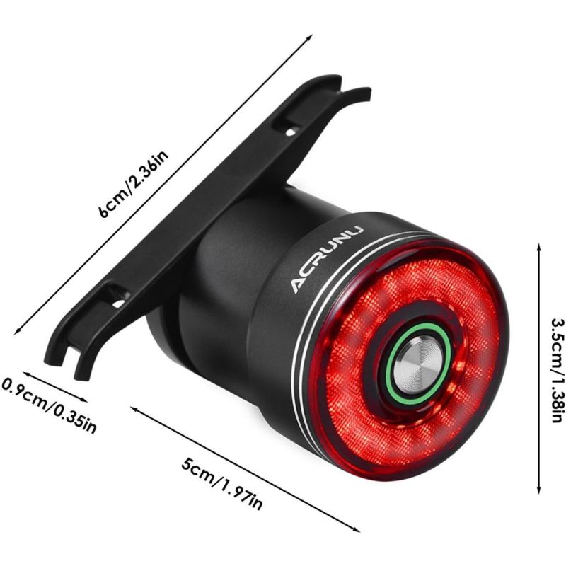Feu Arrière Intelligent Vélo avec Détection de Freinage | USB Rechargeable | Sécurité Optimale