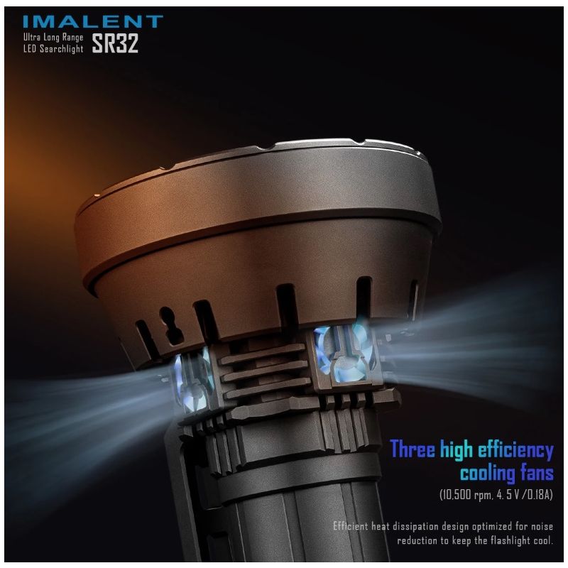 Lampe de poche IMALENT SR32 120000 lumens éclairage extérieur durable distance du faisceau 2080 mètres