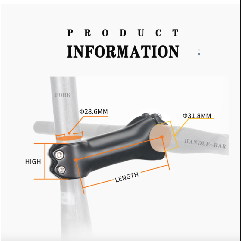 Tige de guidon vélo TOSEEK 28.6mm-31.8mm aluminium carbone léger angle ajustable pour passionnés de VTT