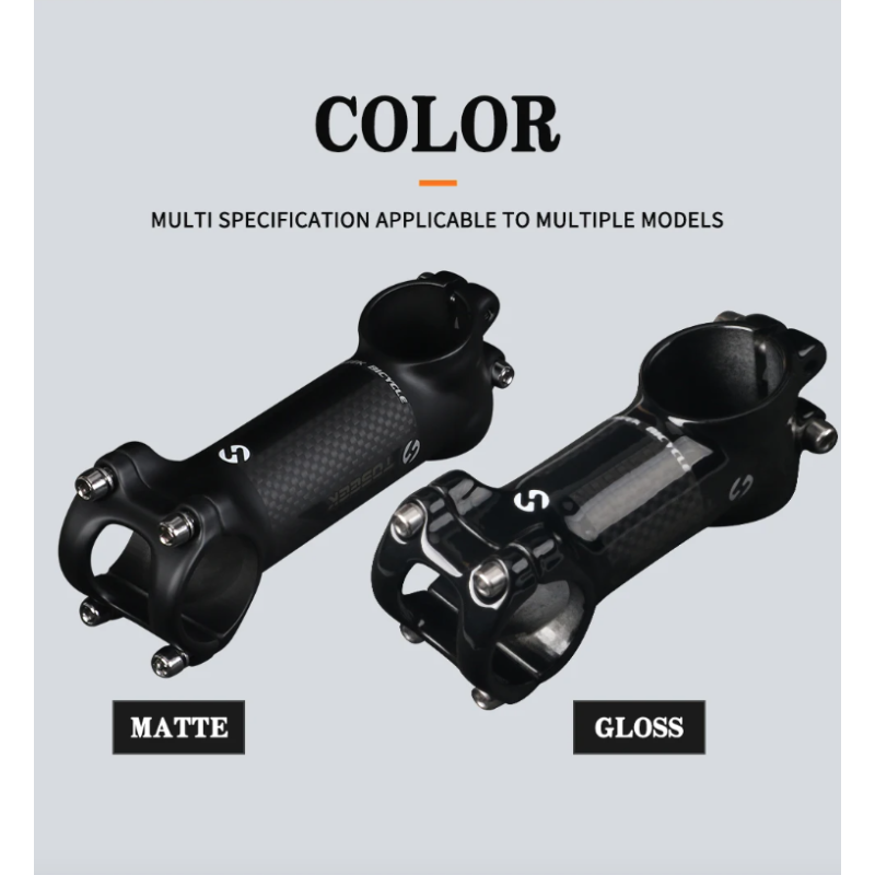 Tige de guidon vélo TOSEEK 28.6mm-31.8mm aluminium carbone léger angle ajustable pour passionnés de VTT