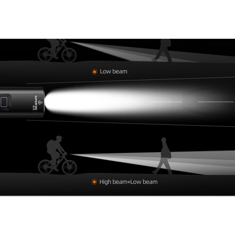 SUPERFIRE BL12 1300LM vélo avant lumière USB Rechargeable 4800mAh phare LED vélo lampe cyclisme