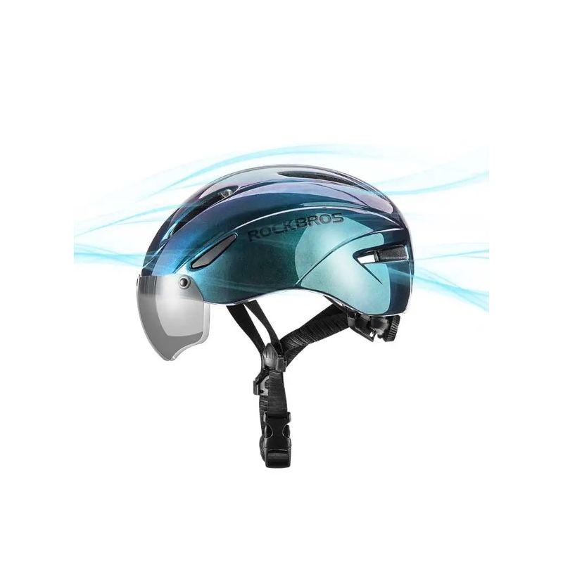 Casque de vélo ROCKBROS ultraléger avec lumière LED rechargeable sécurité cyclisme et compatibilité lunettes magnétiques